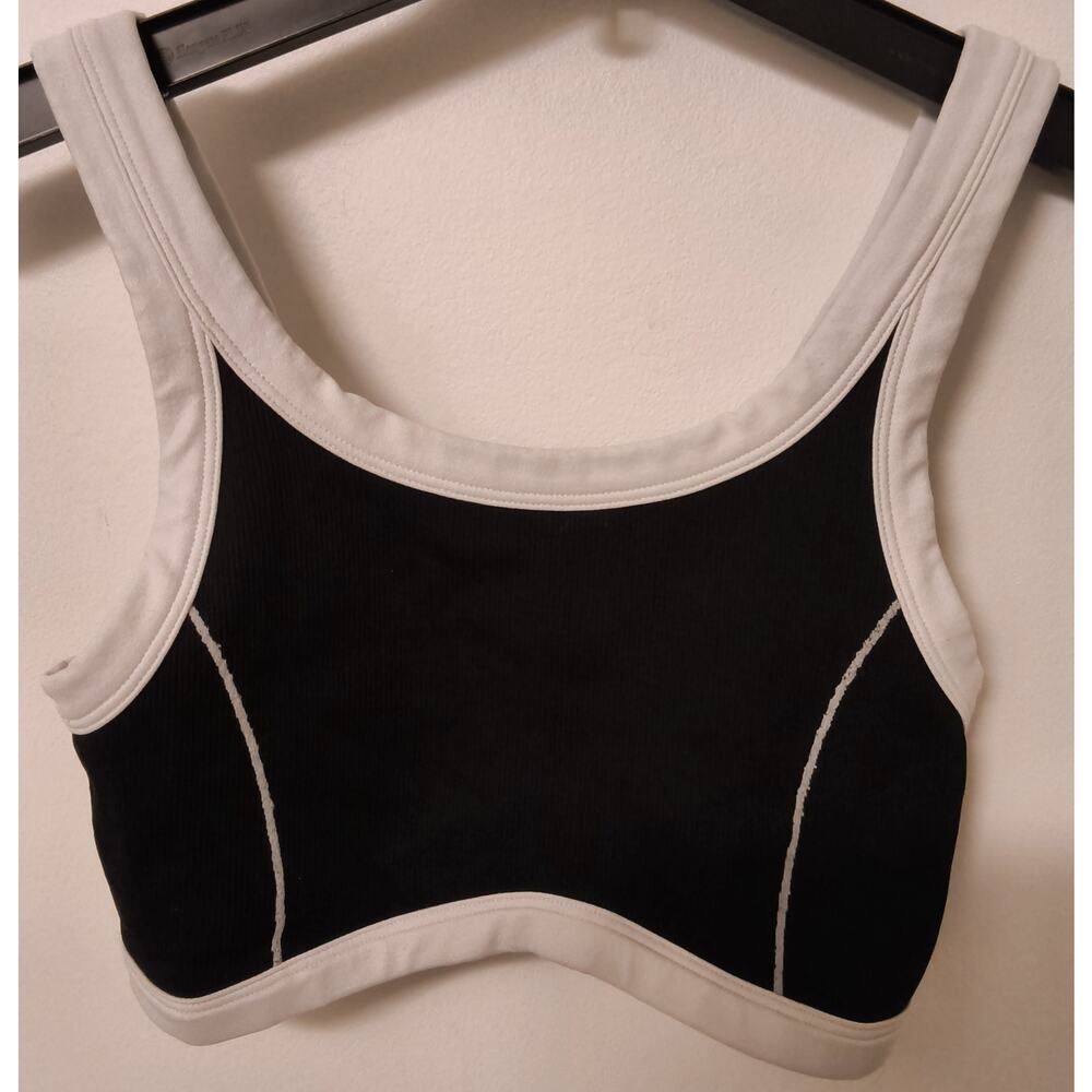 Victoria Secret PINK black white sports bra size large